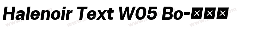 Halenoir Text W05 Bo字体转换